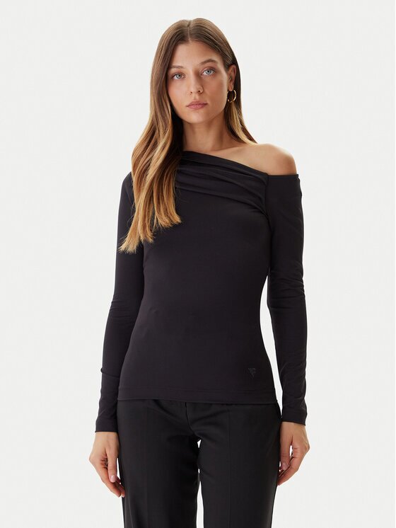 GUESS Bluză W5BP08 K1492 Slim Fit