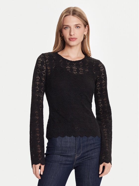 GUESS Bluză W5BP13 K1180 Slim Fit