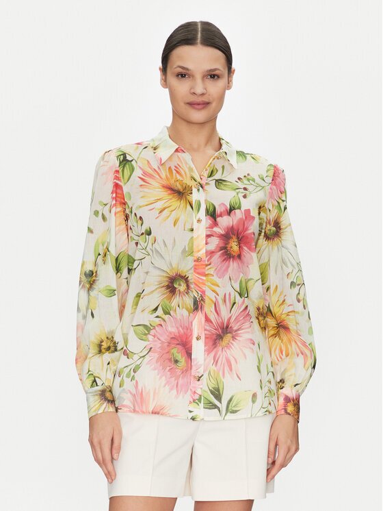 GUESS Bluză W5GH85 WH6C0 Regular Fit