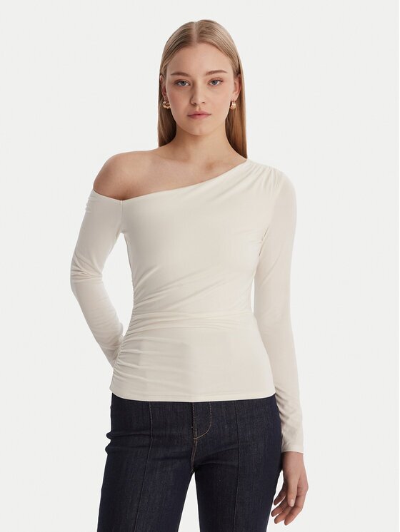 GUESS Bluză W6RP02 KC1J2 Écru Regular Fit