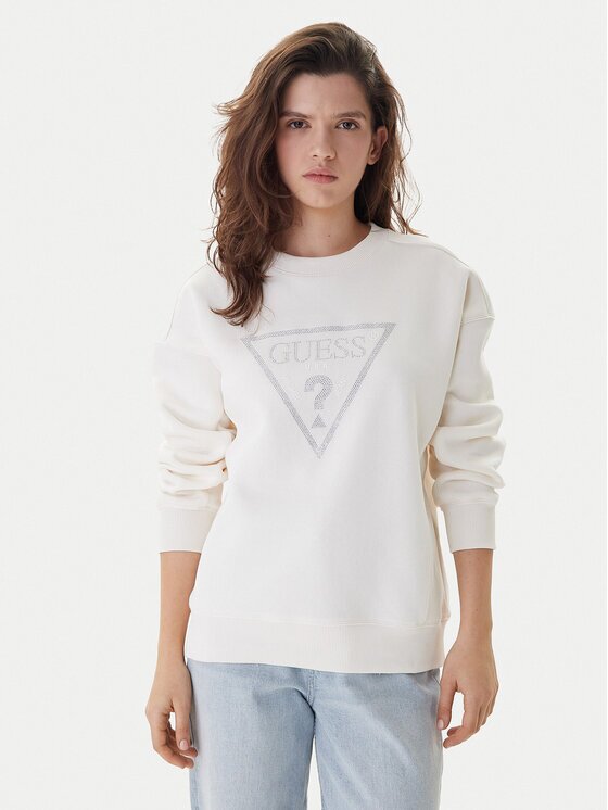 GUESS Bluză W6RQ16 KB681 Écru Regular Fit