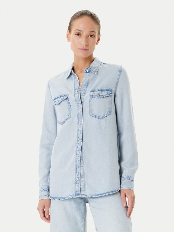 GUESS cămașă de blugi W5YH33 D4N61 Regular Fit