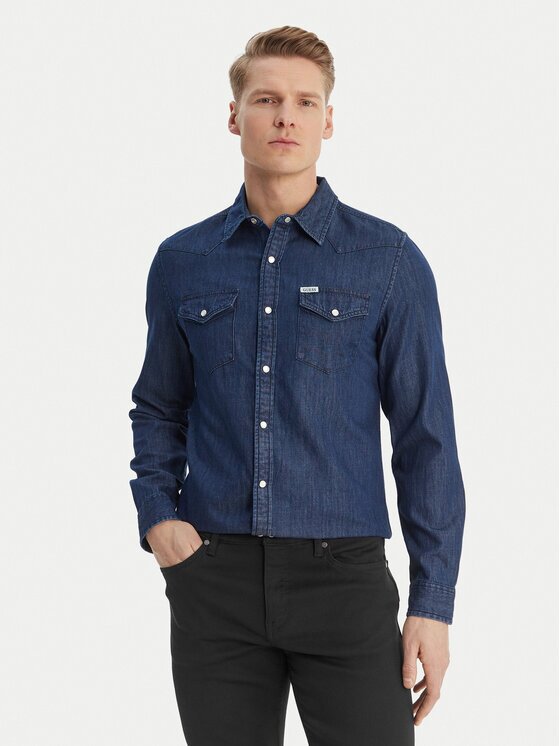 GUESS Cămașă M6GH88 D1052 Regular Fit