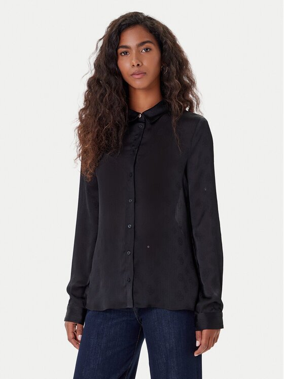 GUESS Cămașă W5YH1A WHCR2 Regular Fit