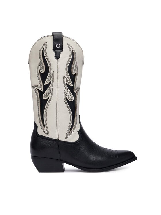 GUESS Cizme și botine cowboy FLTLRG LEA11 Negru