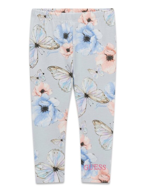 GUESS Colanți K6RB07 J1314 Albastru celest Slim Fit