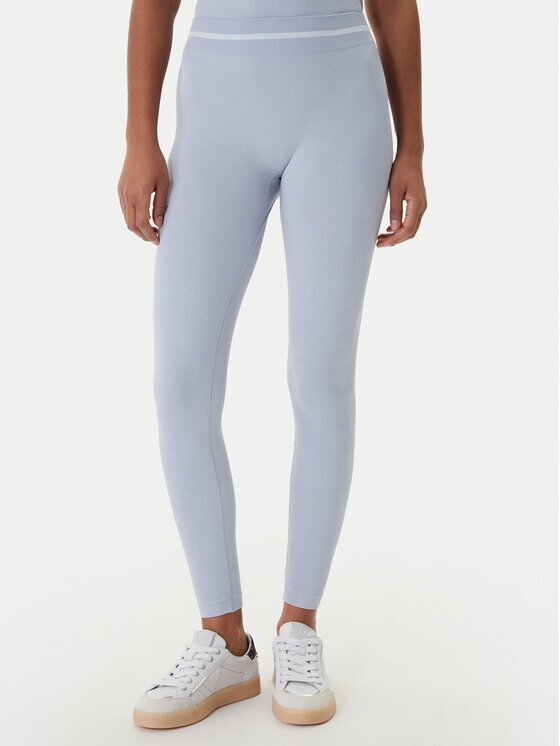 GUESS Colanți V6RB05 Z4692 Albastru celest Slim Fit
