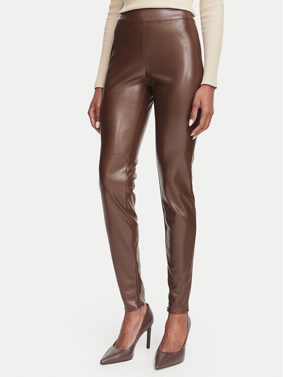 GUESS Colanți W4BB18 WGIK0 Kaki Slim Fit
