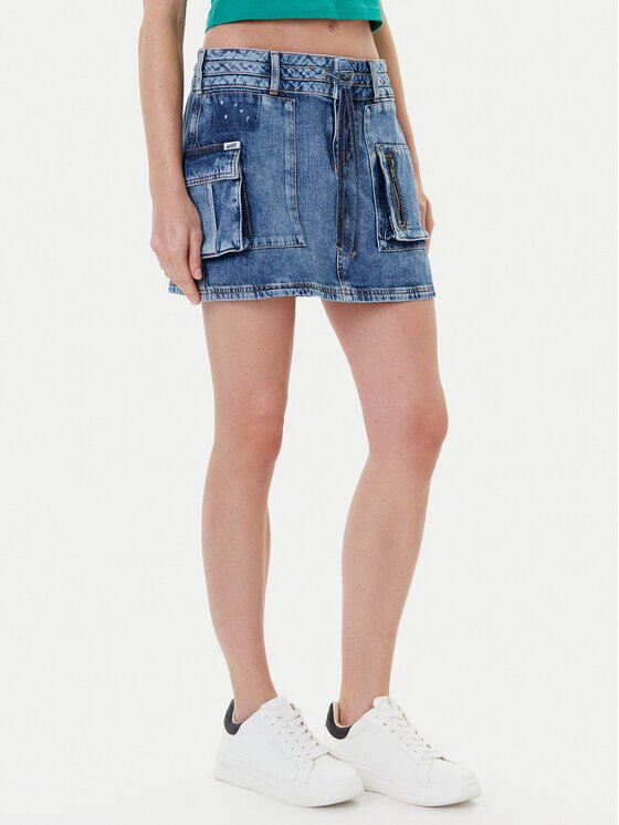 GUESS Fustă de blugi W5YD0L D5R01 Regular Fit