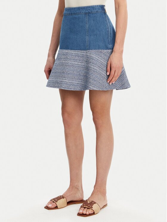 GUESS Fustă mini W5GD87 WH610 Regular Fit