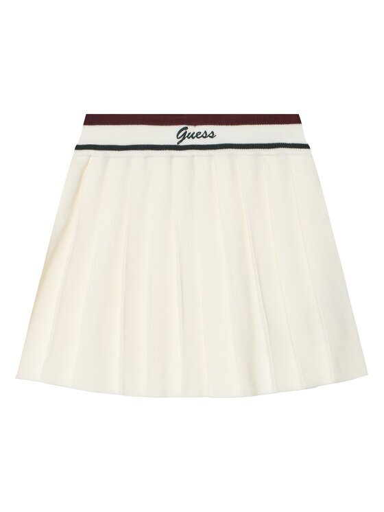 GUESS Fustă plisată J5BD16 Z1152 Écru Regular Fit