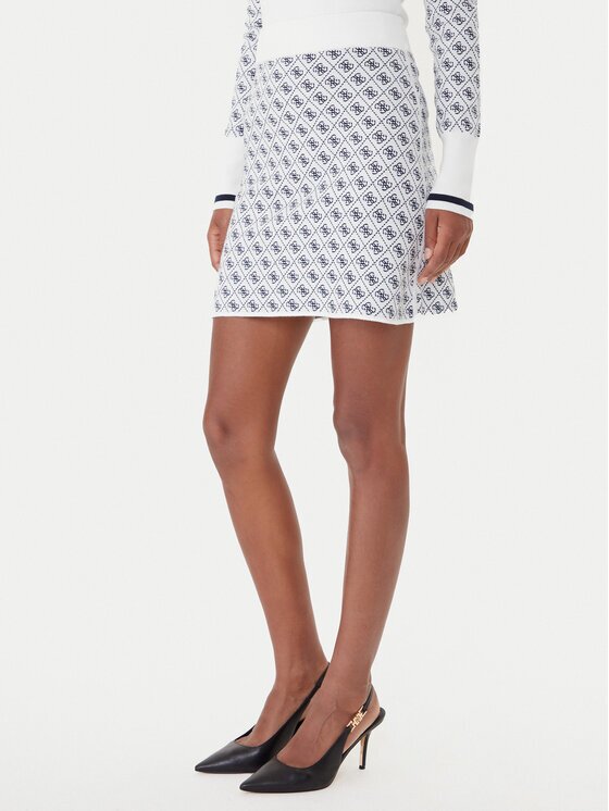 GUESS Fustă tip creion W5BD81 Z3JD2 Écru Slim Fit