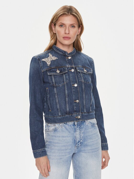 GUESS Geacă de blugi Delya W4RN54 D4VIG Regular Fit