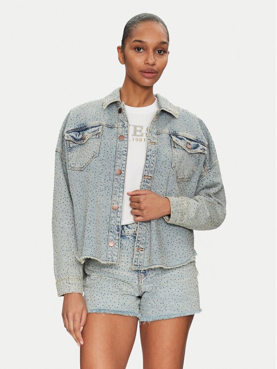 GUESS Geacă de blugi W5GN90 D5LQ2 Regular Fit