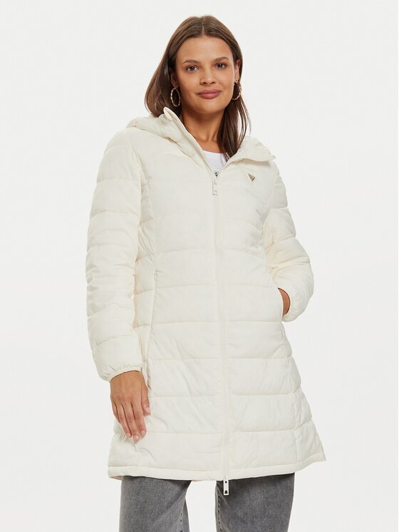 GUESS Geacă de iarnă New Aleta V4YL05 WF3X0 Écru Regular Fit