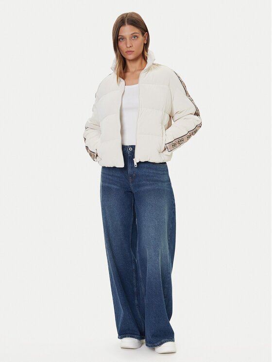 GUESS Geacă de iarnă V5BL11 WGYC2 Écru Regular Fit