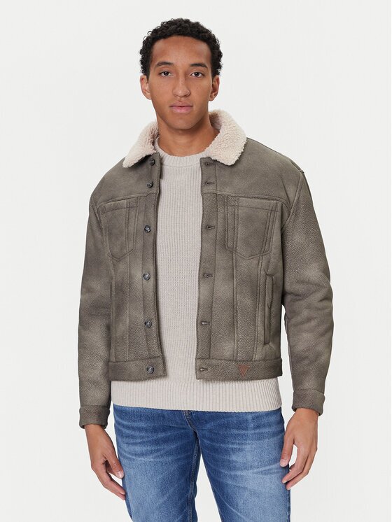 GUESS Geacă din imitație de piele M5BL0I W2500 Regular Fit