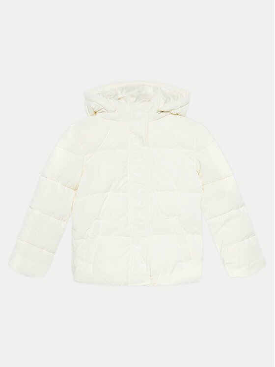 GUESS Geacă din puf J4BL02 WGIW0 Écru Regular Fit