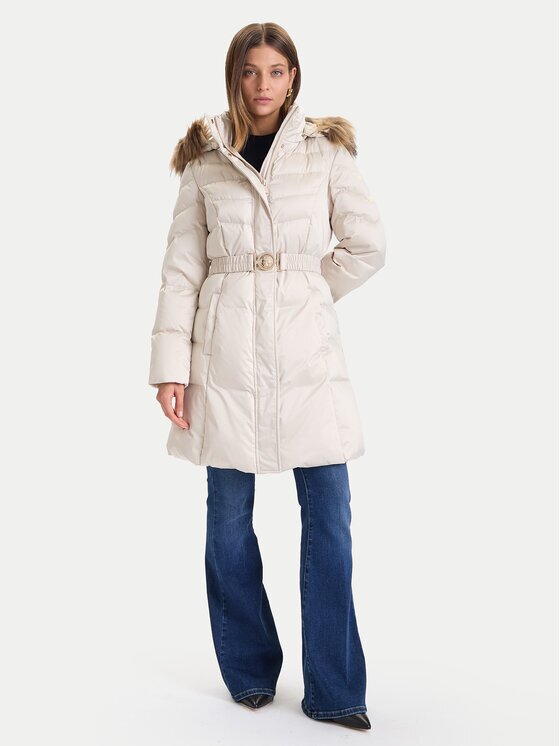 GUESS Geacă din puf W5BL30 W2802 Écru Regular Fit