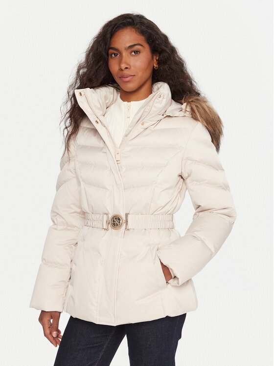 GUESS Geacă din puf W5BL31 W2802 Écru Regular Fit
