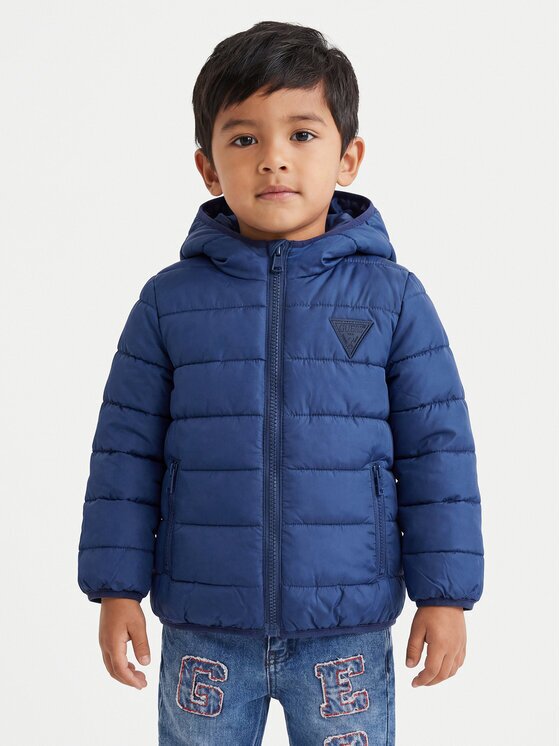 GUESS Geacă H4BT03 WCFM0 Albastru Regular Fit