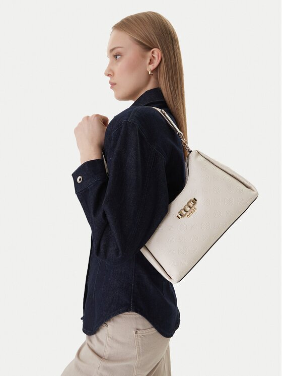 GUESS Geantă Anise HWPD99 16180 Écru