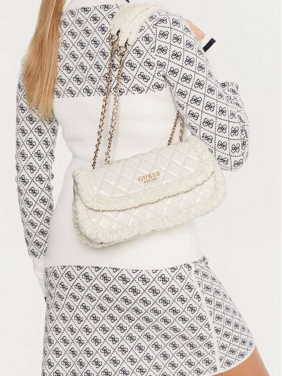 GUESS Geantă Cristi HWTG81 39210 Écru