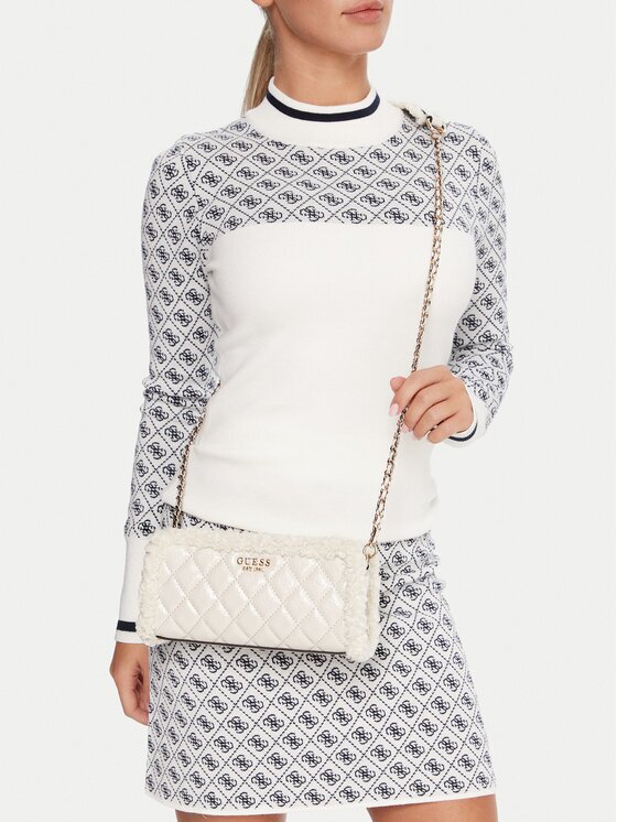 GUESS Geantă Cristi Mini HWTG81 39720 Écru