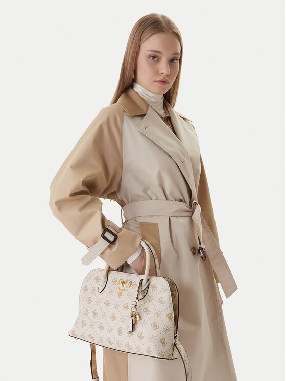 GUESS Geantă Emelie Logo HWGP99 28060 Écru