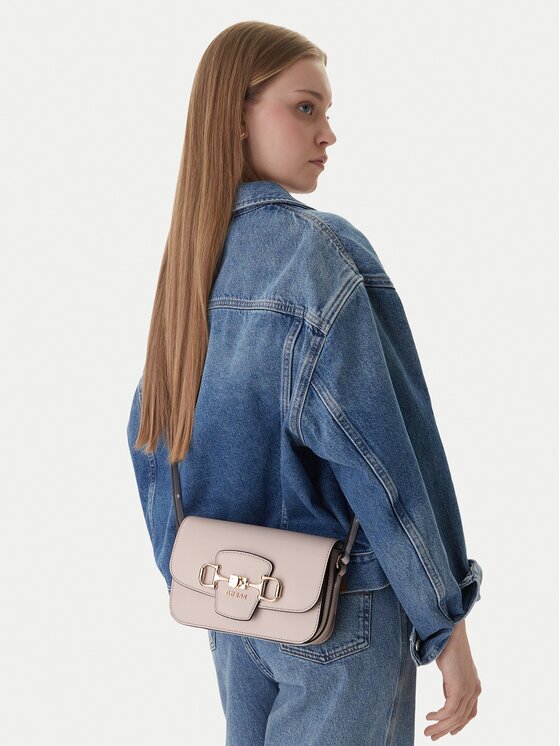 GUESS Geantă Janie HWVG99 10210 Écru