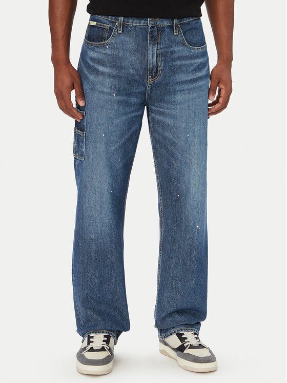 GUESS JEANS Blugi M6YAB3 D2255 Relaxed Fit