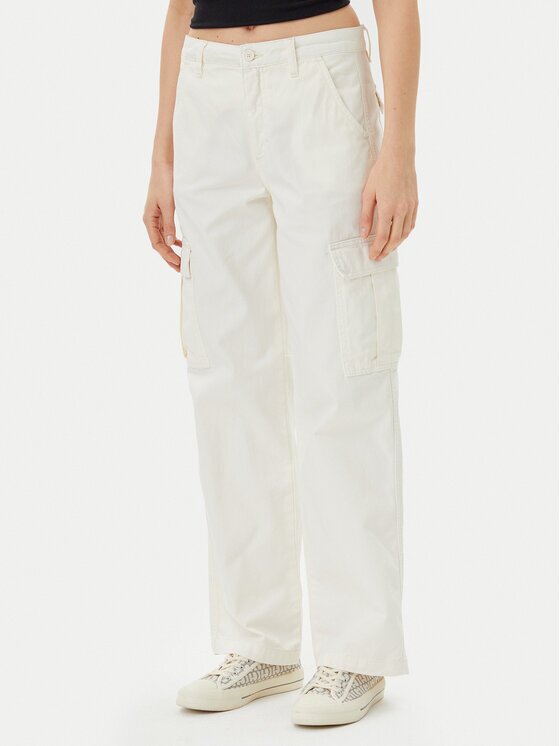 GUESS JEANS Blugi W4YB61 WGCV1 Écru Straight Leg