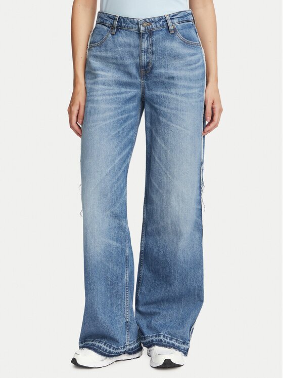 GUESS JEANS Blugi W6BA18 D1795 Wide Leg