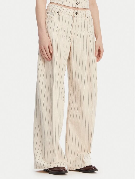 GUESS JEANS Blugi W6GA2U D7961 Écru Wide Leg
