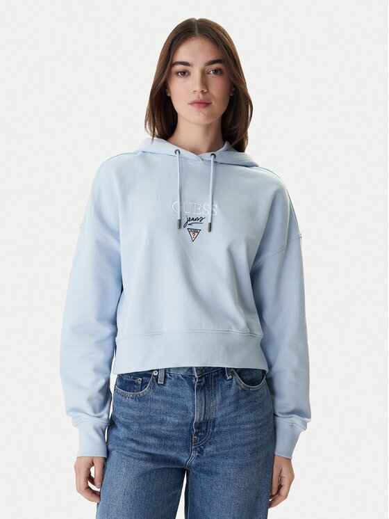 GUESS JEANS Bluză W6RQ00 K68I4 Albastru celest Relaxed Fit