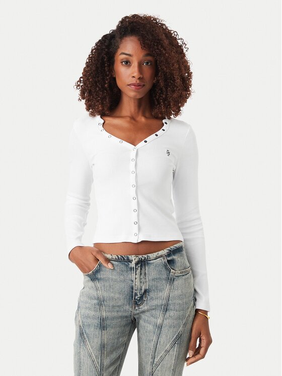 GUESS JEANS Bluză W6YP03 K3647 Slim Fit