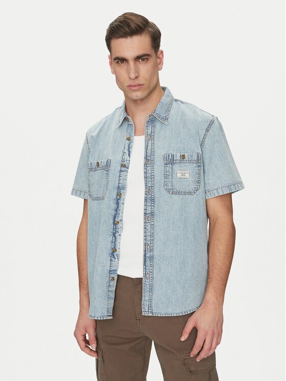 GUESS JEANS cămașă de blugi M5GH09 D5NY1 Regular Fit