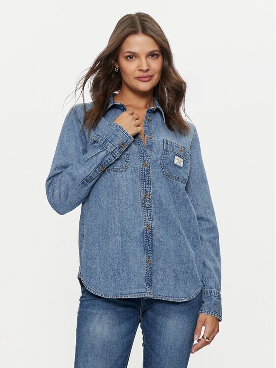 GUESS JEANS cămașă de blugi W4YH37 D5EI2 Regular Fit