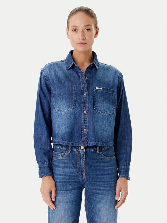 GUESS JEANS cămașă de blugi W5YH0D D5M8A Regular Fit