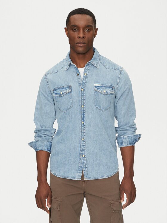 GUESS JEANS Cămașă M5RH55 D5M82 Regular Fit