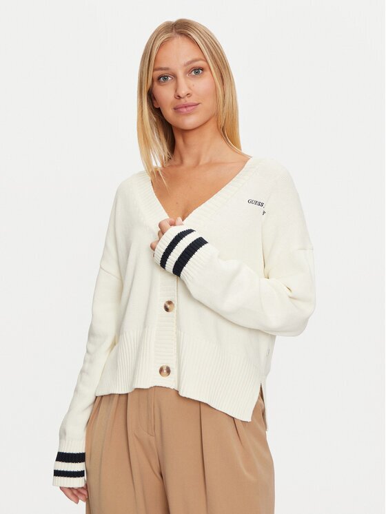 GUESS JEANS Cardigan W4BR81 Z3HM1 Écru Regular Fit