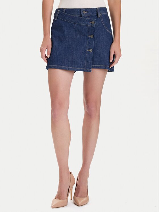 GUESS JEANS Fustă de blugi W5BD96 D002A Regular Fit