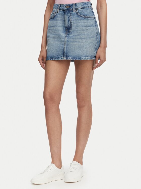 GUESS JEANS Fustă de blugi W5GD0Q D5M4A Regular Fit