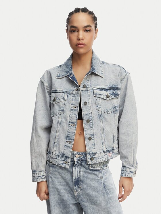 GUESS JEANS Geacă de blugi W6GN56 D5M57 Oversize