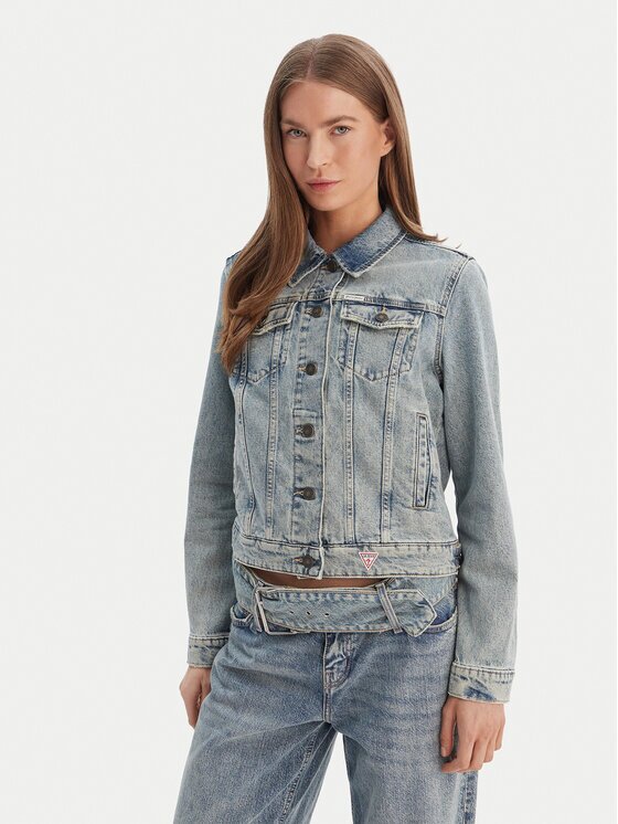 GUESS JEANS Geacă de blugi W6RN55 D5M4I Regular Fit