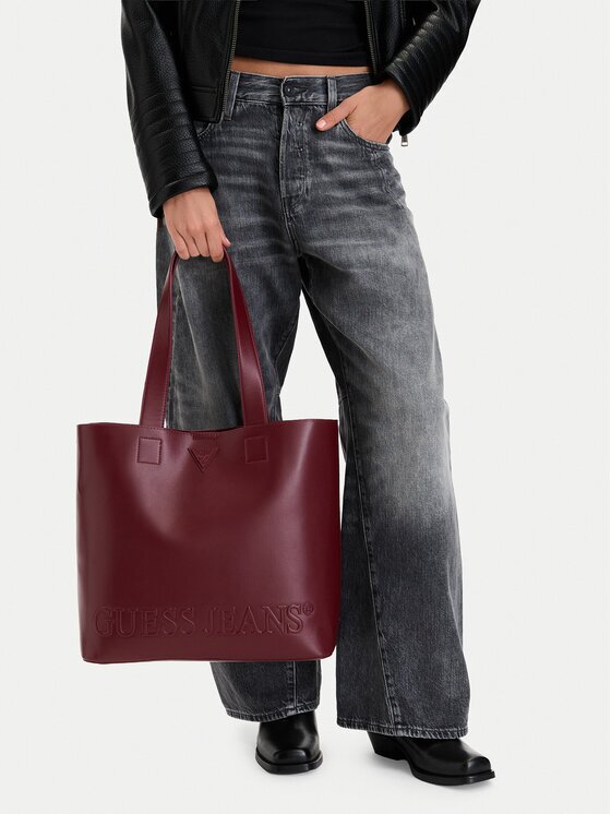 GUESS JEANS Geantă CEO-GUESS-B-010-09 Vișiniu