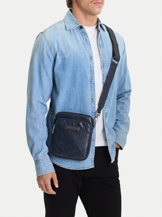GUESS JEANS Geantă crossover CWBEO-GUESS-B-003-09 Bleumarin
