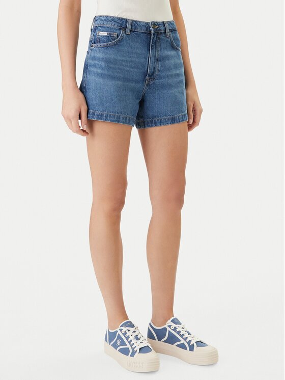 GUESS JEANS Pantaloni scurți de blugi W5GD0S D5O13 Regular Fit