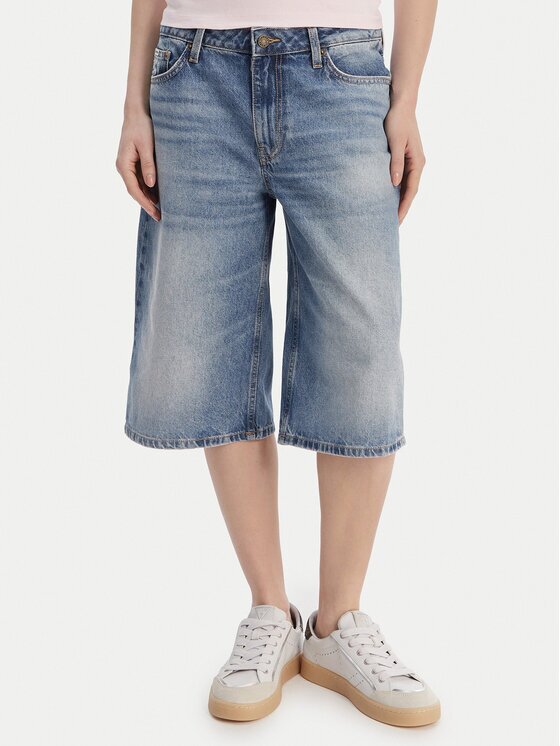 GUESS JEANS Pantaloni scurți de blugi W6GD1D D6363 Baggy Fit