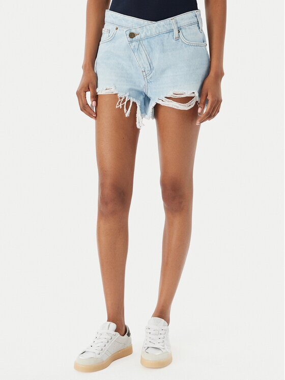 GUESS JEANS Pantaloni scurți de blugi W6GDZ8 D6364 Regular Fit